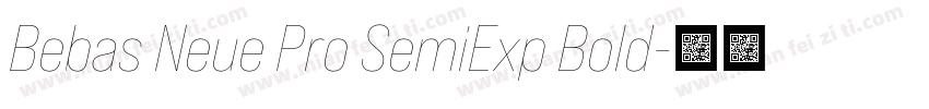 Bebas Neue Pro SemiExp Bold字体转换